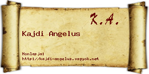 Kajdi Angelus névjegykártya